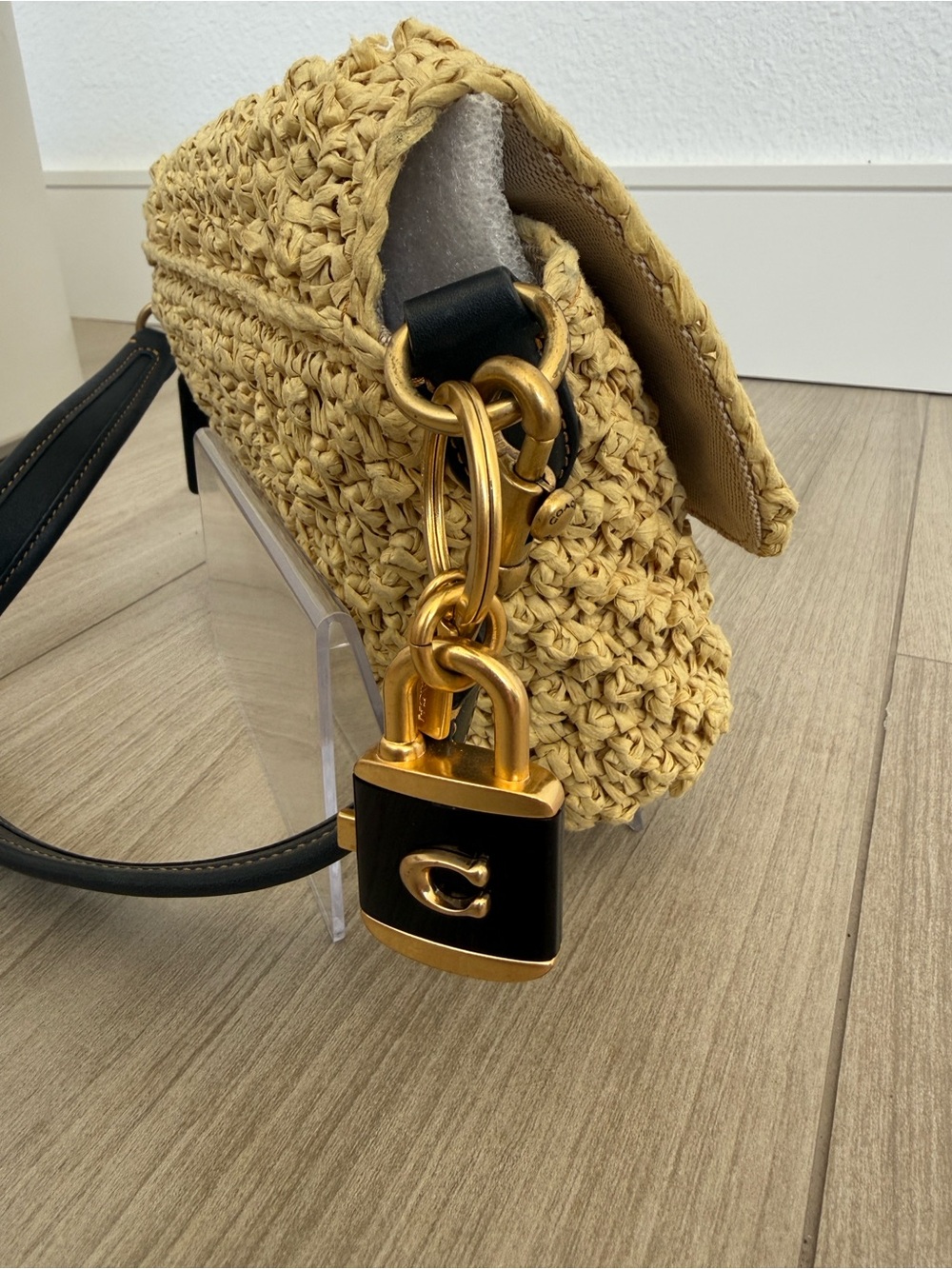 Coach Soft Tabby-Small Shoulder Bag- Raffia - Picture 5 of 7